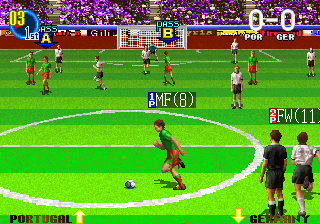 Super Visual Football: European Sega Cup Screenshot 1